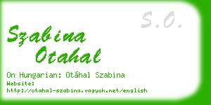 szabina otahal business card